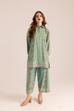 GUL-AFSHAN Digital Printed Premium Silk 2Pc Stitched Dress.