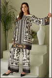 CLASSIC HANIA Digital Printed Premium Silk 2Pc Stitched Dress.