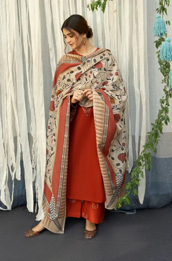 AYAT EMBROIDERED 3-PIECE WITH SHAWL Stitched Dress.