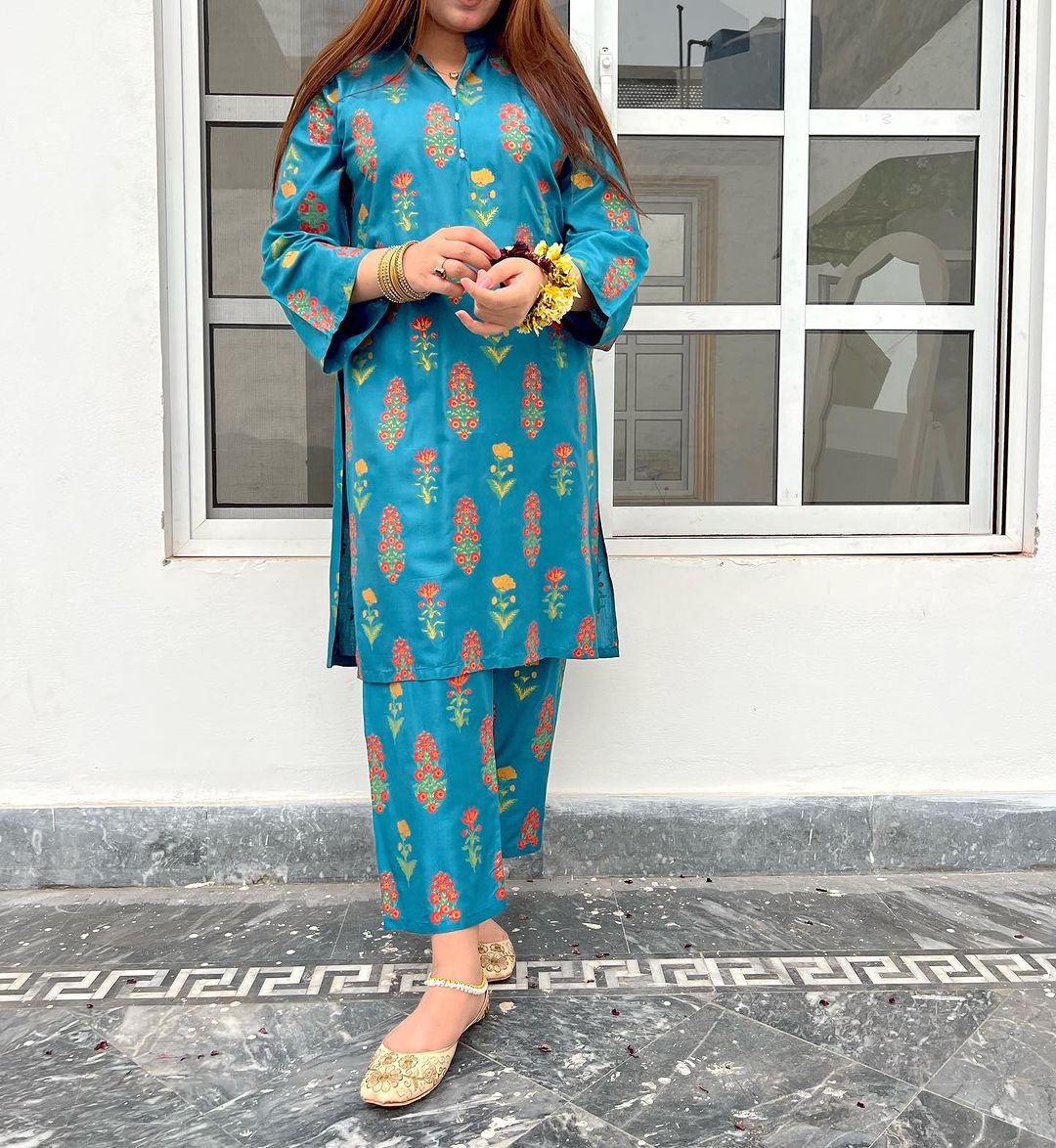 RANG RASIYA Flower Print 2pc Stitched Dress
