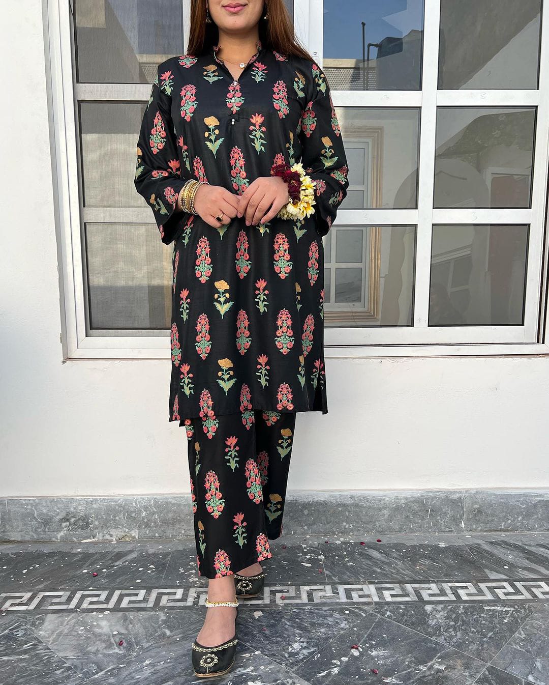 RANG RASIYA Flower Print 2pc Stitched Dress