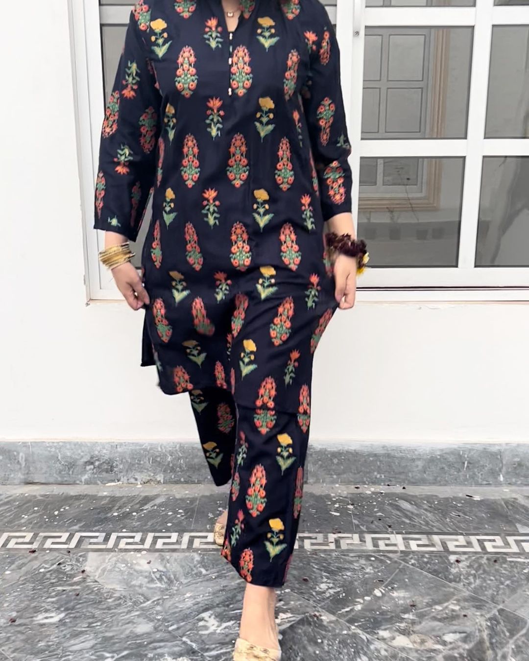 RANG RASIYA Flower Print 2pc Stitched Dress