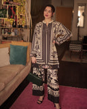 HANIA Digital Printed Premium Silk 2Pc Stitched Dress.