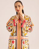 NOOR Digital Printed Premium Silk 2Pc Stitched Dress.