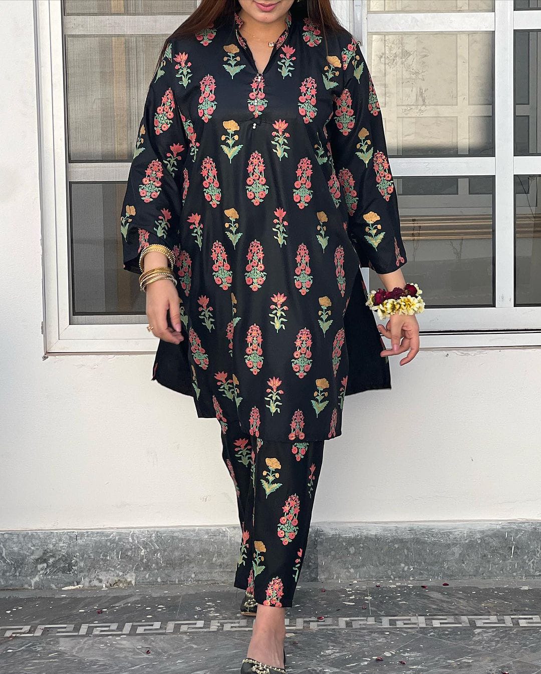 RANG RASIYA Flower Print 2pc Stitched Dress