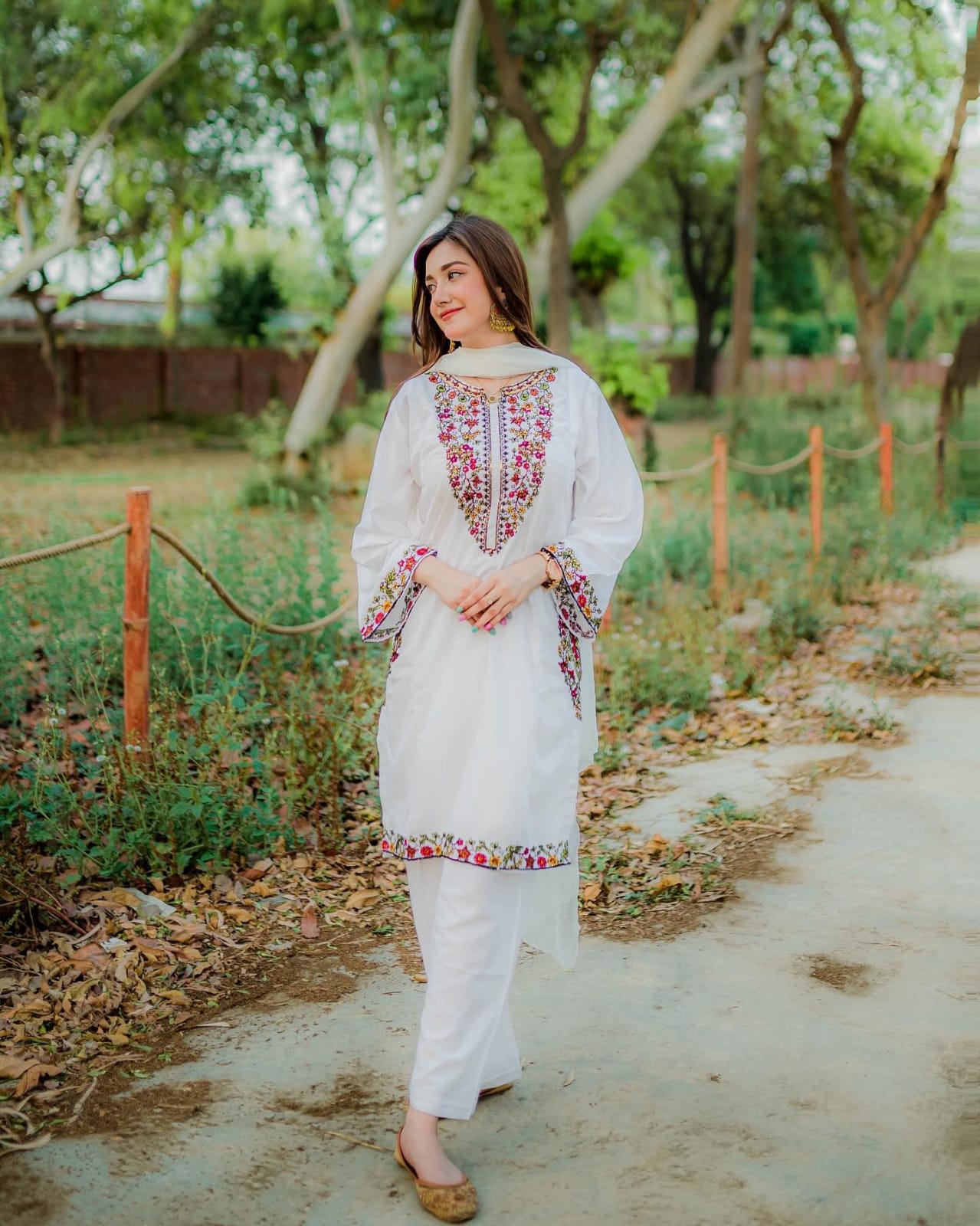 POCKET SEQUENCE Embroidered 2Pc Stitched Dress Premium Linen.