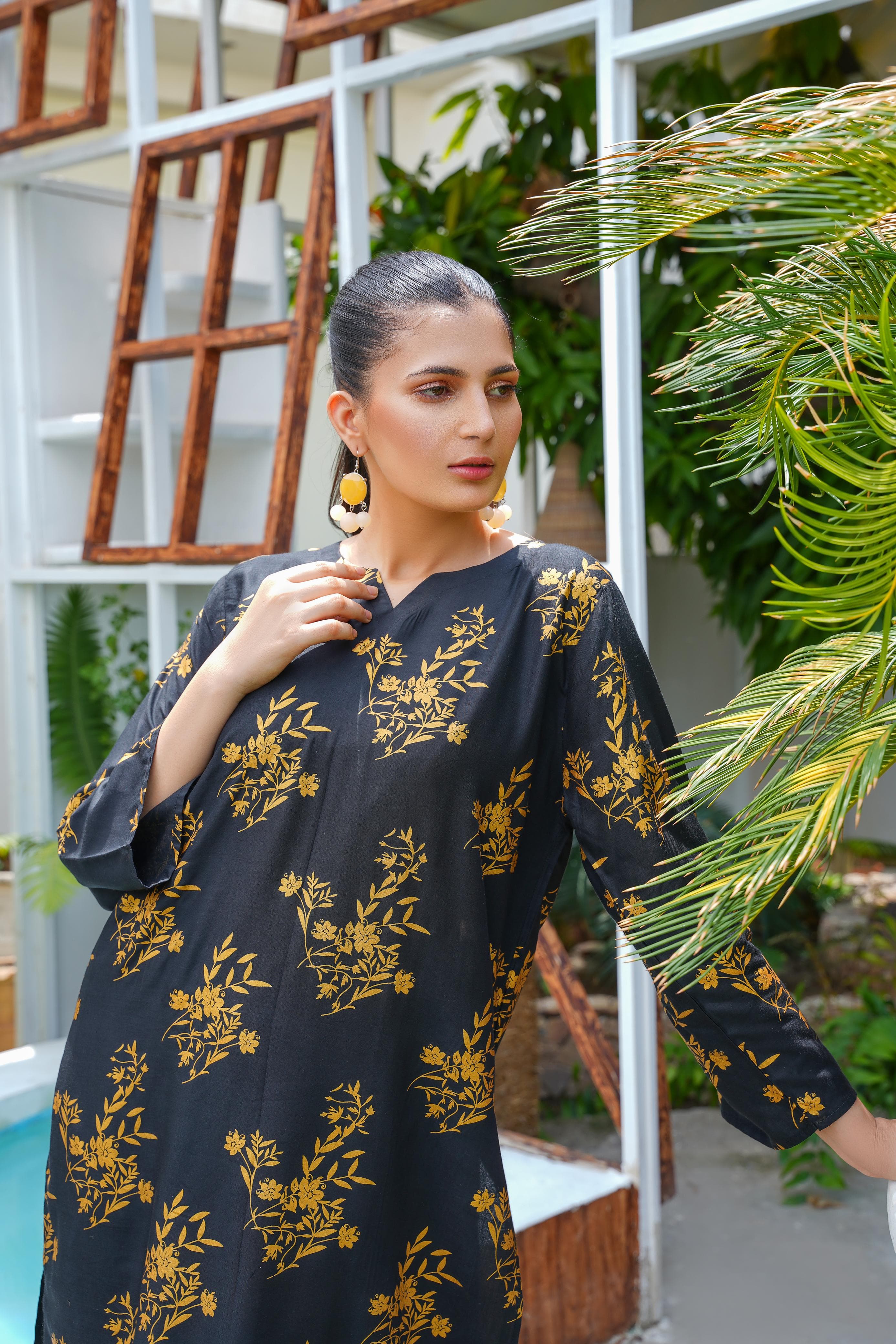 Camellia Printed Stitched 2 Piece Suit Co-Ords