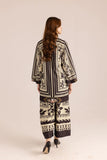 HANIA Digital Printed Premium Silk 2Pc Stitched Dress.