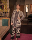 HANIA Digital Printed Premium Silk 2Pc Stitched Dress.