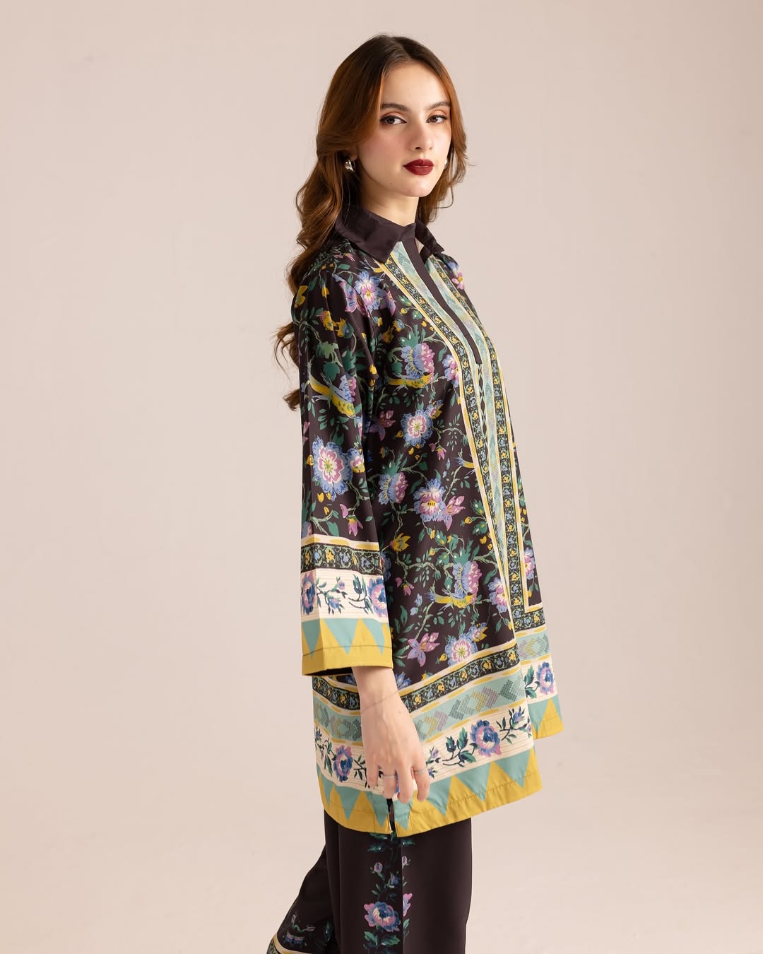 GUL-E-JAAN Digital Printed Premium Silk 2Pc Stitched Dress.