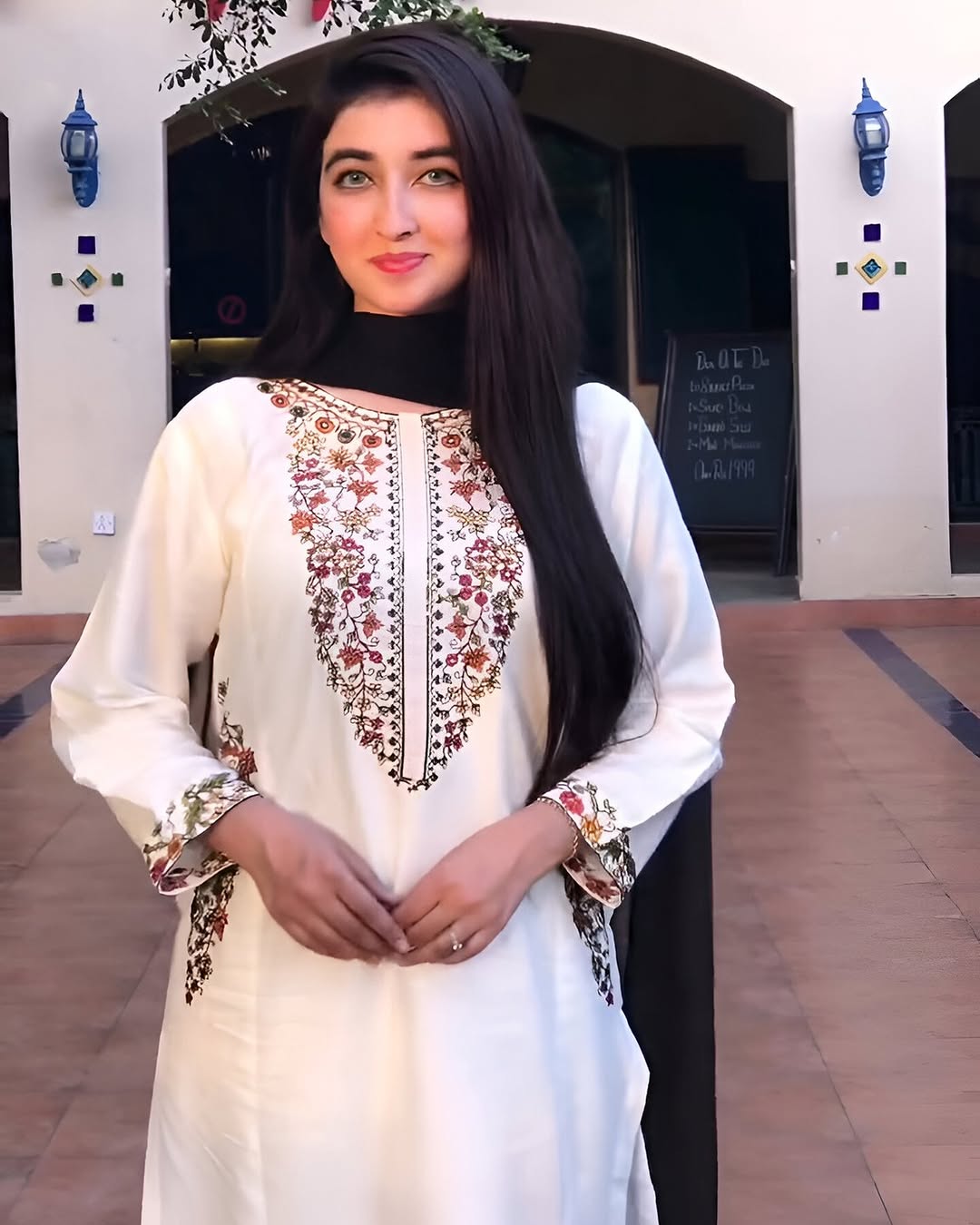 POCKET SEQUENCE Embroidered 2Pc Stitched Dress Premium Linen.