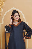 AFREEN POCKET Embroidered 2Pc Stitched Dress Premium Linen.