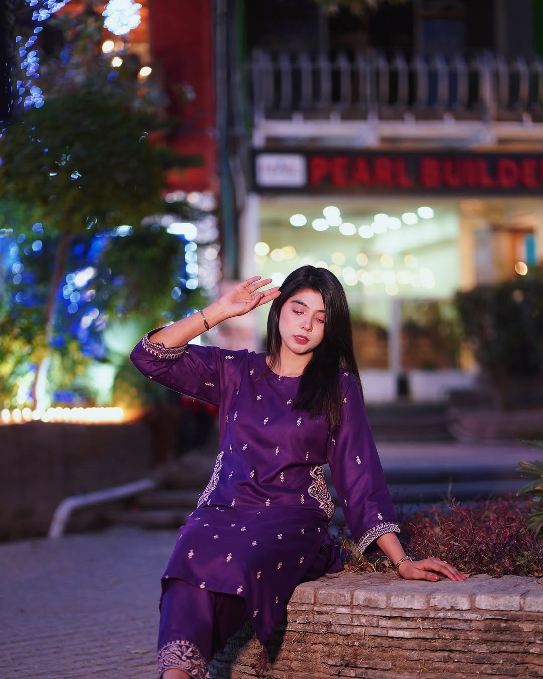IRIS POCKET Embroidered 2Pc Stitched Dress Premium Linen.