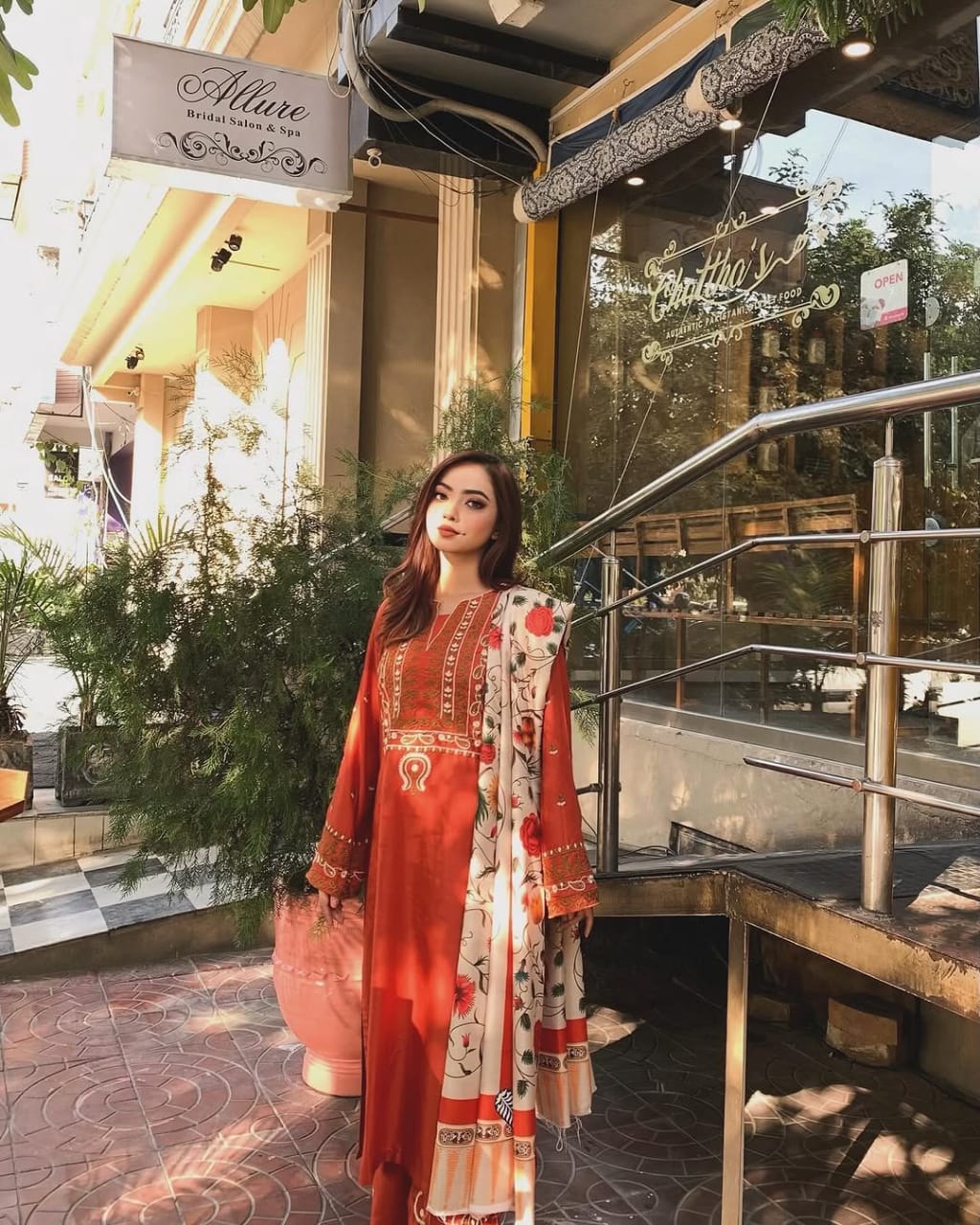 AYAT EMBROIDERED 3-PIECE WITH SHAWL Stitched Dress.